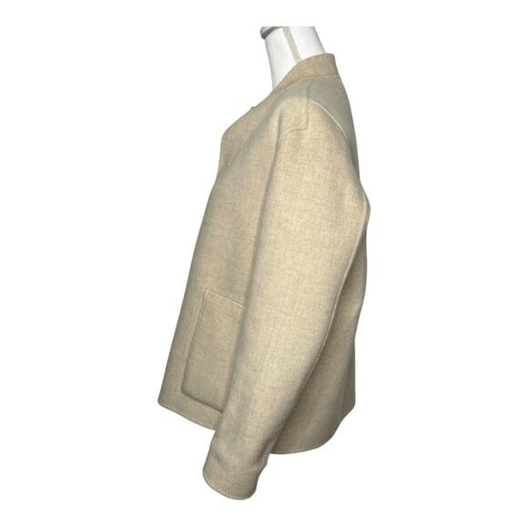 Theory Reversible Boy Coat Wool-Cashmere Blend Houndstooth Size P/XS - Picture 8 of 12